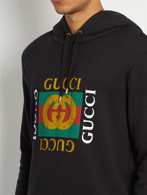 black gucci hoodie cheap|Gucci distressed hoodie.